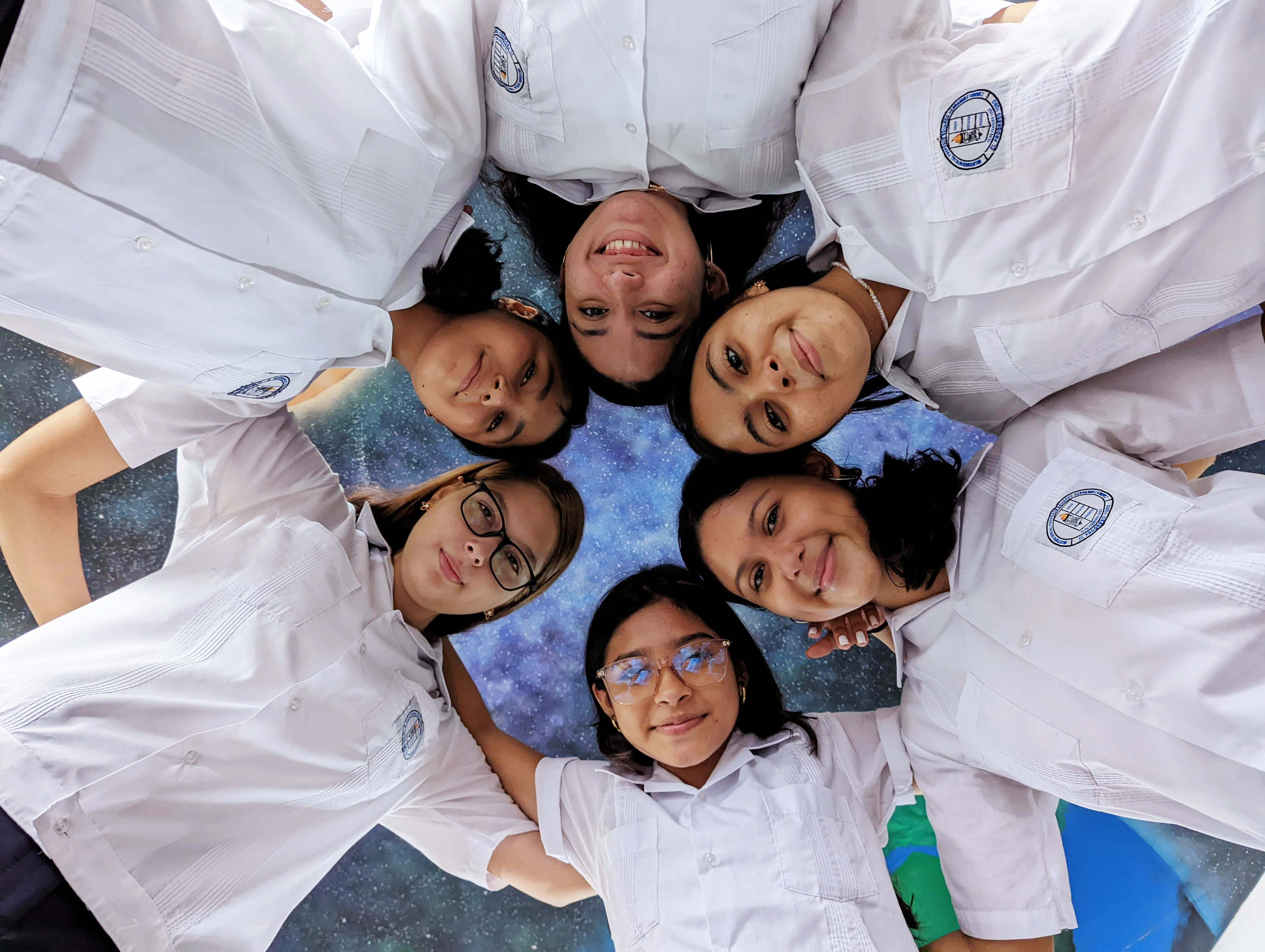 Girl Students in a Circle